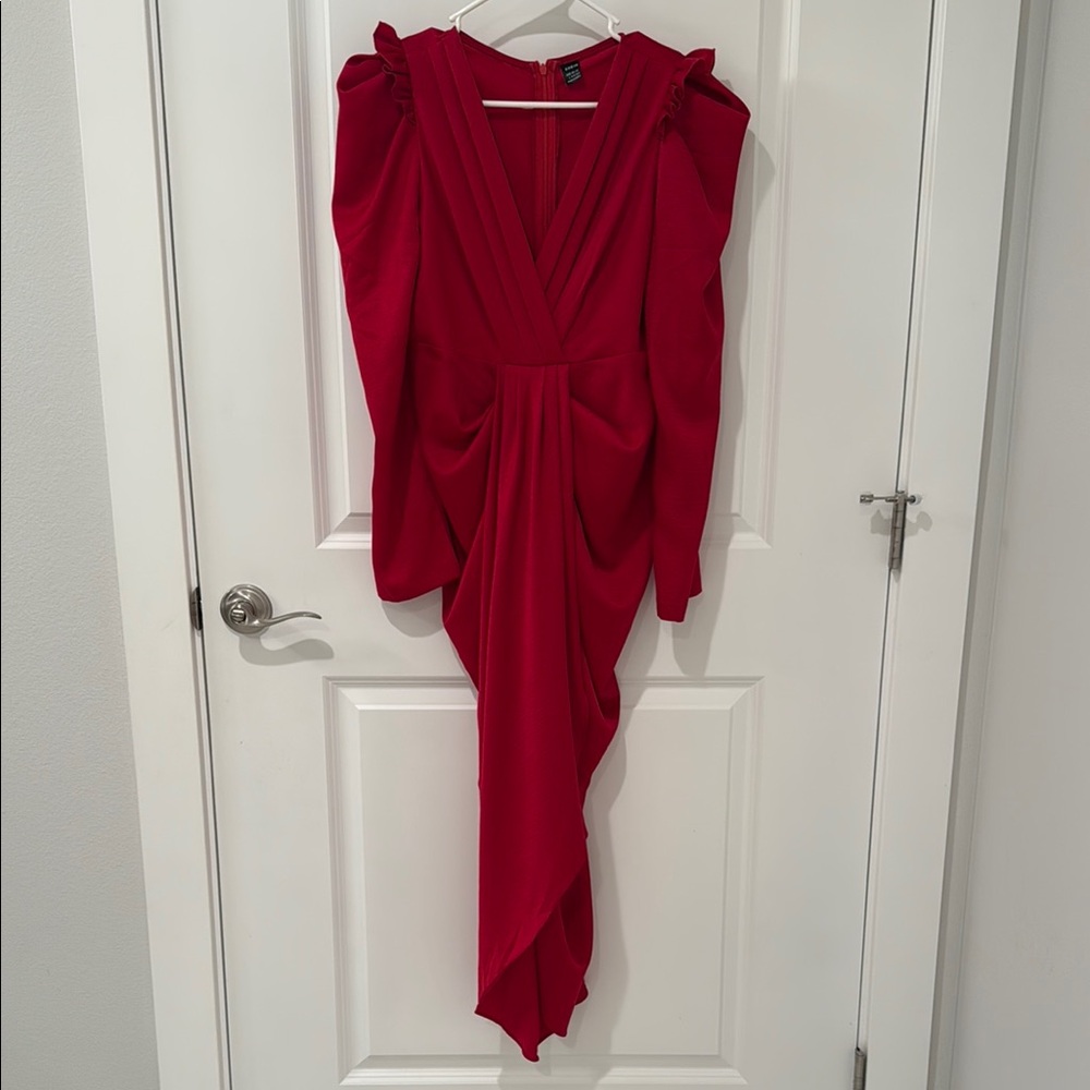 SHEIN Red Asymmetrical Dress
